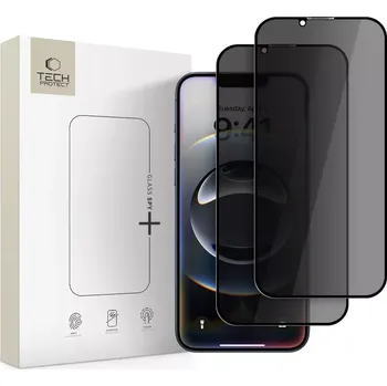 Tvrzené sklo Tech-Protect Glass Spy+ 2-Pack iPhone 16e / 14 / 13 Pro / 13