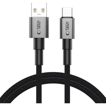 Datový kabel USB-A/USB-C kabel Tech-Protect UltraBoost DNA Type-C 15W/3A 1m Iron Grey
