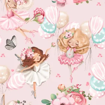 Látka na plavky, fitness oblečení tanečnice růžové