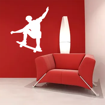 samolepka Sablio Samolepka na zeď: Skateboardista - 49x60 cm