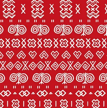 Látka na plavky, fitness oblečení Čičmany červené