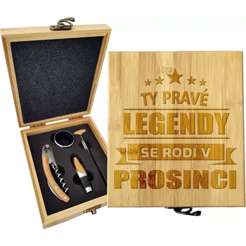 Víno Sablio Dárková sada na víno Ty pravé legendy se rodí v prosinci: 147×168×49 mm