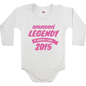 Kojenecký body Dětské body s volitelným rokem Opravdové legendy, Barva Bílá, Velikost 68 / 4-6m, Canvas Dětské body Bezvatriko.cz 3069