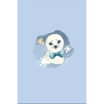 Látka funkční teplákovina PANEL L 40x60 tuleň modrý