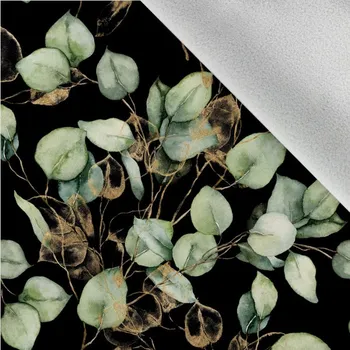 Látka softshell zimní Eukalyptus černý