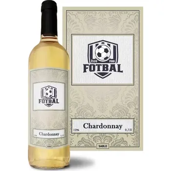 Víno Sablio Bílé víno Žiju pro fotbal: 0,75 l