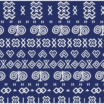 Imitácia bavlny čičmany modré