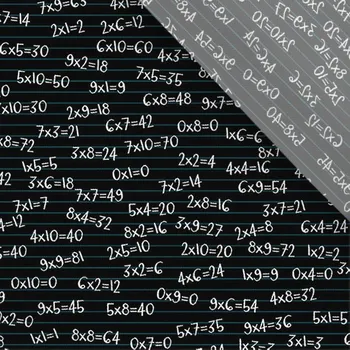 Designová podšívka malá násobilka černá