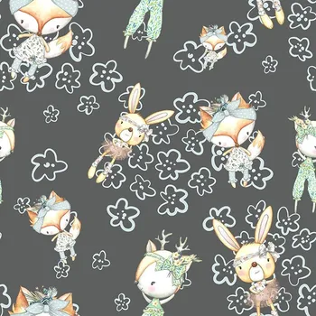 Látka softshell zimní - bunny se šedým fleecem