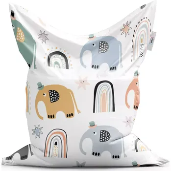 Sedací pytel Sablio Sedací vak Classic Animovaní sloni - 150x100 cm