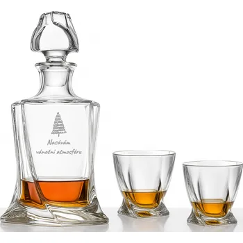 Sklenice Dekorant Vánoční whisky set Quadro 1+2