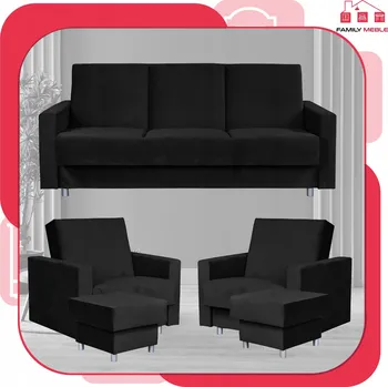 Sedací souprava Sedací souprava Family Meble černá