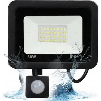 HALOGEN 30W LED S POHYBOVÝM ČIDLEM SVĚTLOMET LAMPA REFLEKTOR SLIM 4500K IP66