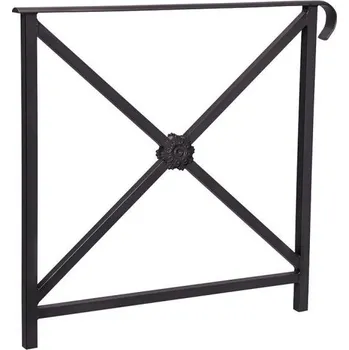 Zábradlí Procity Zábradlí Héritage, délka 800 mm, jedno madlo, jednoduchý kříž s růžicí, barva černá RAL9005