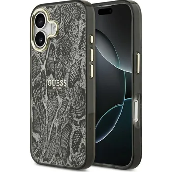 Telefonní příslušenství Pouzdro Guess MagSafe s pythonovým vzorem pro iPhone 17 - černé