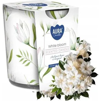 Svíčka Parafínová vonná svíčka Bílý rozkvět Aura 1 ks