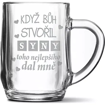 Sklenice Sablio Půllitr Když Bůh stvořil syny: 0,5