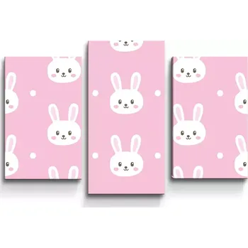 Obraz Sablio Obraz - 3-dílný Králíčci - 75x50 cm