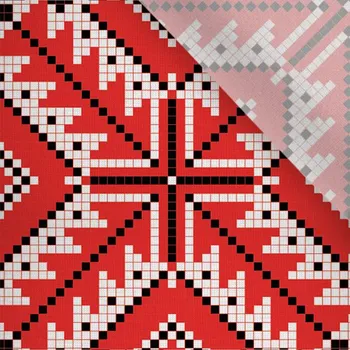 Funkční úplet na trička křížková výšivka potisk červená