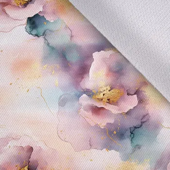 Jarní softshell premium růžové akvarelové květy Lulu