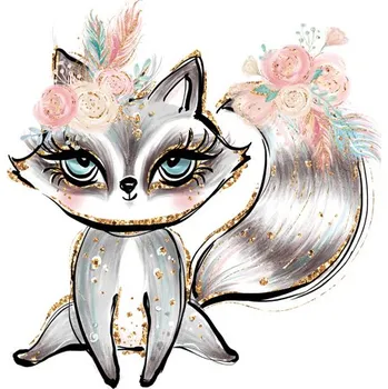 Imitace bavlněného plátna PANEL M 40x40 indiana girl white- mýval čistotný