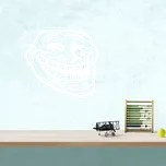 Sablio Samolepka na zeď: Meme troll face - 120x112 cm