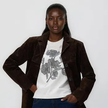 Dámské tričko Reserved - Tričko s aplikacemi - bílá - 242HS-00X - 242HS-00X-XL