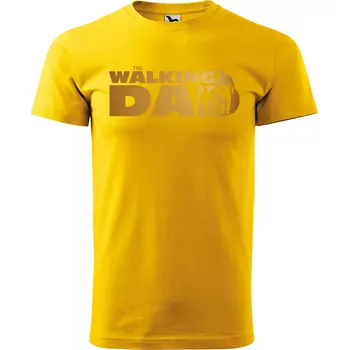 Sablio Tričko s potiskem THE WALKING DAD - žluté XL