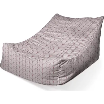 Sedací pytel Sablio Sedací vak Lounge Starorůžové pletení - 120 x 100 x 80 cm