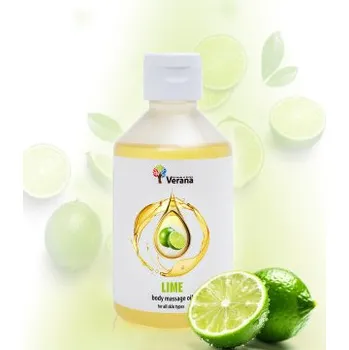 Tělový olej VERANA Masážní olej Limetka 250 ml