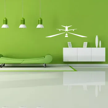 samolepka Sablio Samolepka na zeď: Přistání letadla - 60x17 cm