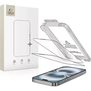Tech-Protect Quick Set+ 2-Pack Tvrzená skla na iPhone 17 černá