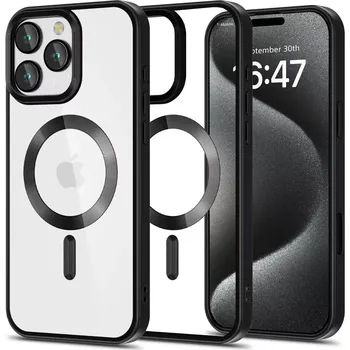 Pouzdro na mobilní telefon Pouzdro Tech-Protect MagFlex MagSafe iPhone 16 Pro - Satin Black