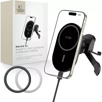 Tech-Protect MM15W-V6 Stable Vent MagSafe držák do auta s nabíjením