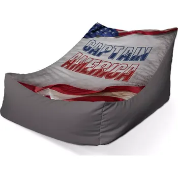 Sedací pytel Sablio Sedací vak Lounge Kapitán Amerika Vlajka - 80 x 95 x 50 cm