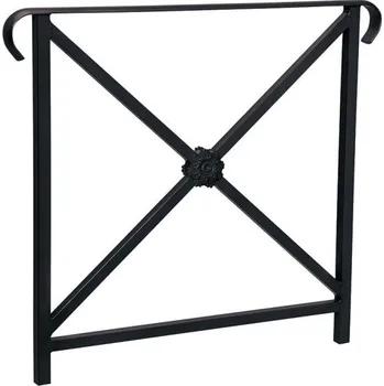 Zábradlí Procity Zábradlí Héritage, délka 800 mm, dvě madla, jednoduchý kříž s růžicí, barva černá RAL9005