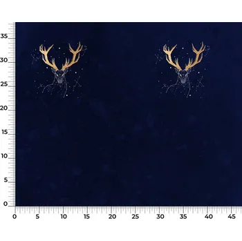 Panel na fusak z kočárkoviny 50x40 vzor souhvězdí zlatý jelen na modrém "C"