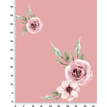 Panel na fusak z kočárkoviny 50x60 v zahradě - starorůžová "D"