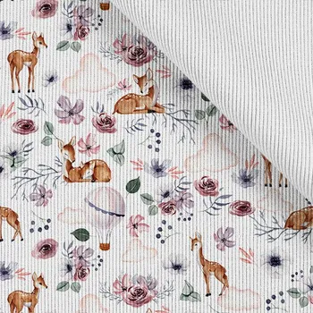 Funkční žebrovaný náplet metráž nature/příroda