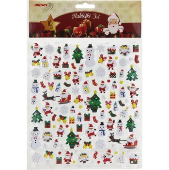 samolepka 3D VÁNOČNÍ Samolepky na fólii CLX1 BREWIS 94 kusů