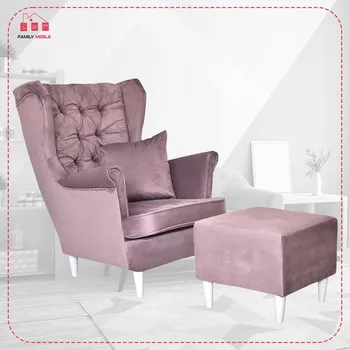 Křeslo Křeslo ušák Family Meble růžové
