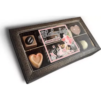 Bonboniéra Sablio Pralinky Blahopřeji novomanželům - 10 ks pralinek