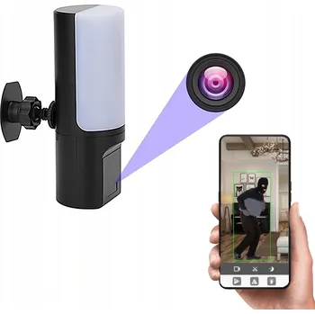 IP kamera SKRYTÁ WIFI KAMERA V NÁSTĚNNÉ LAMPĚ S DETEKCÍ POHYBU A ŽIVÝM NÁHLEDEM MKTY17