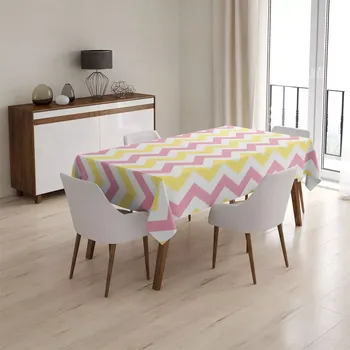 ubrus Sablio Ubrus Růžové a žluté klikyháky - 90x90 cm