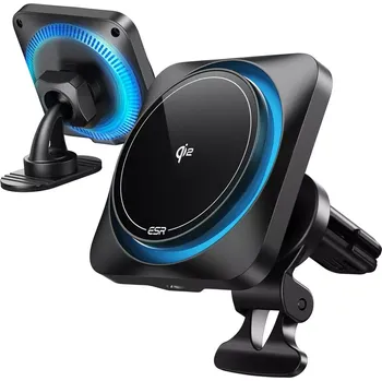 ESR Qi2 CryoBoost Halolock 15W Dashboard & Vent Frosted Onyx