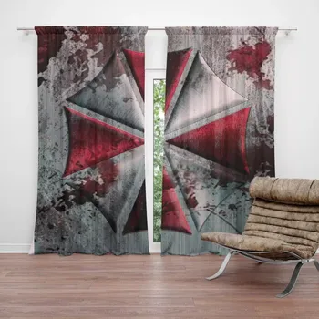 Závěs Sablio Závěs Resident Evil Umbrella Corporation Steel: 2ks 140x250cm