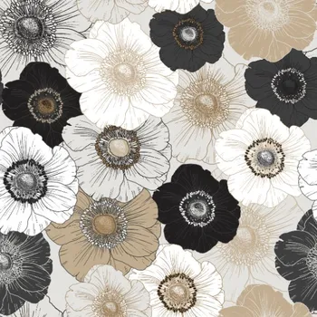 Látka na plavky, fitness oblečení 160g Amelia sépiové květiny