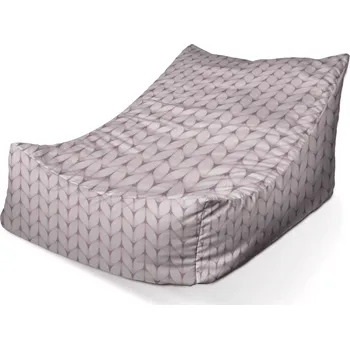 Sedací pytel Sablio Sedací vak Lounge Bledě růžové pletení - 120 x 100 x 80 cm