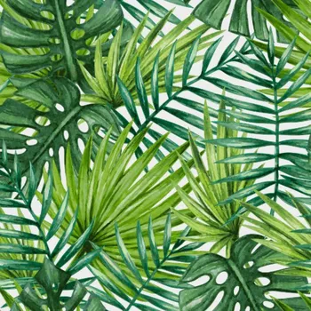 Látka na plavky, fitness oblečení 250 g tropické listí old