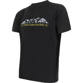 SENSOR MERINO ACTIVE PT MOUNTAINS pánské triko kr.rukáv černá S